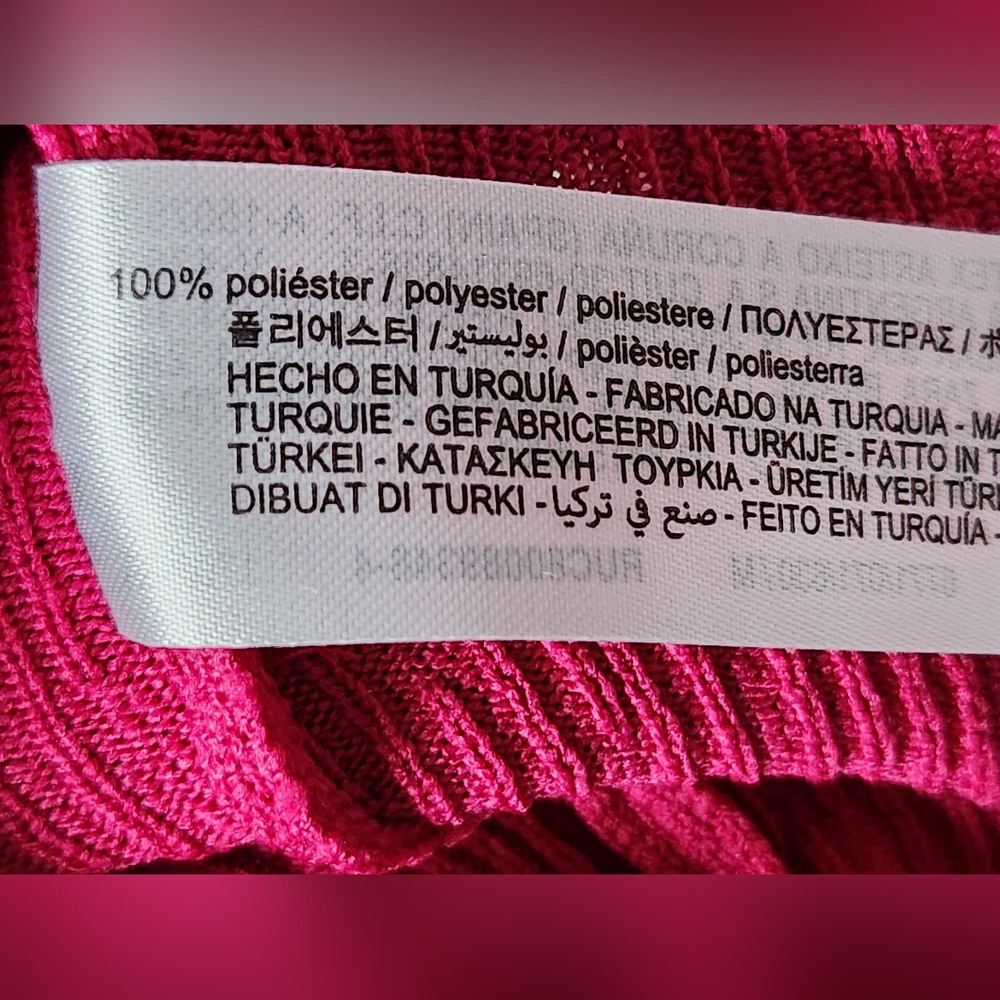 Zara Deep V Tunic, Pink, Size US M - Picture 6 of 7